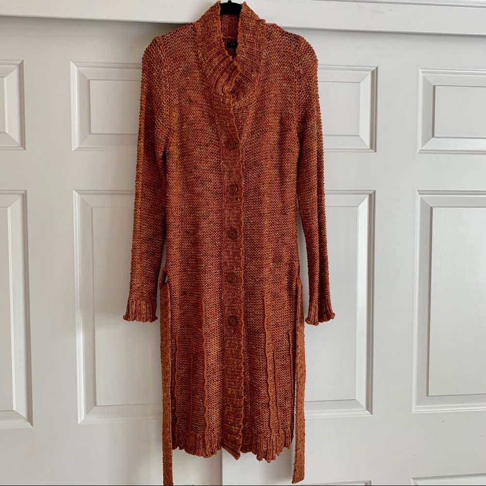 BCBGMaxazria Tweed Cardigan Sweater L